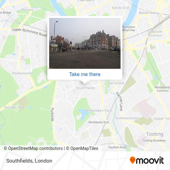 Southfields map