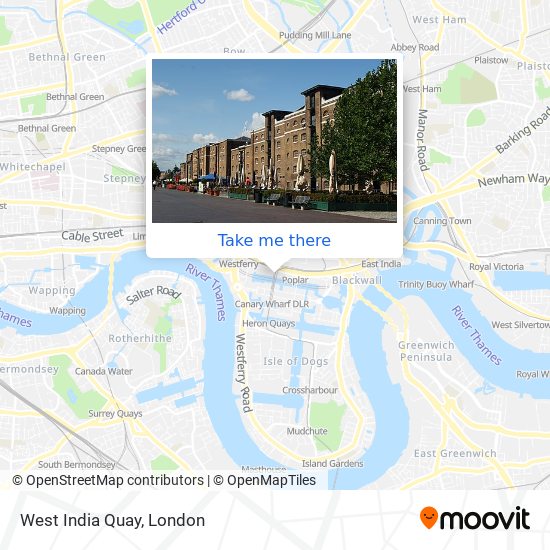 West India Quay map