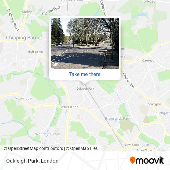 Oakleigh Park map