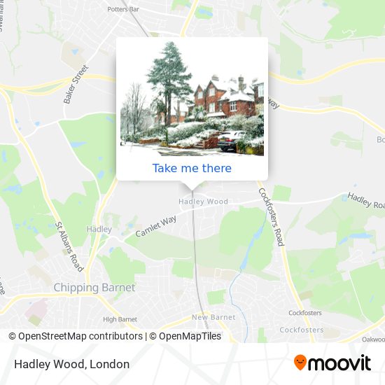 Hadley Wood map