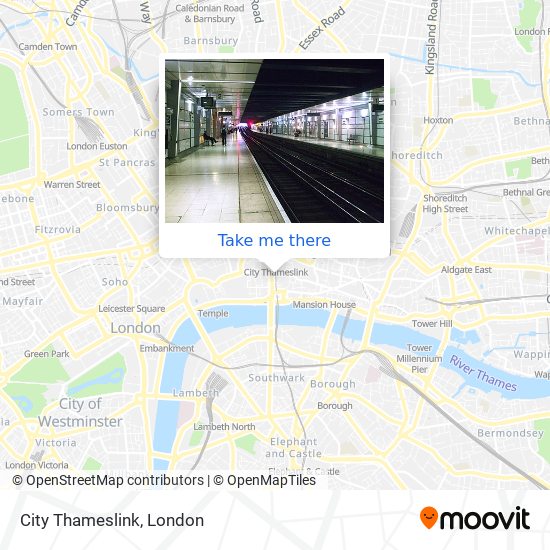 City Thameslink map