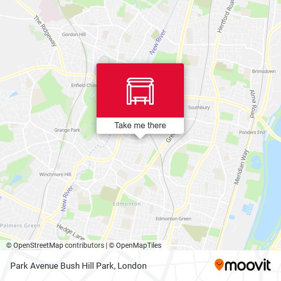 Park Avenue Bush Hill Park map