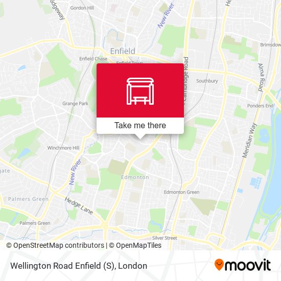 Wellington Road Enfield (S) map