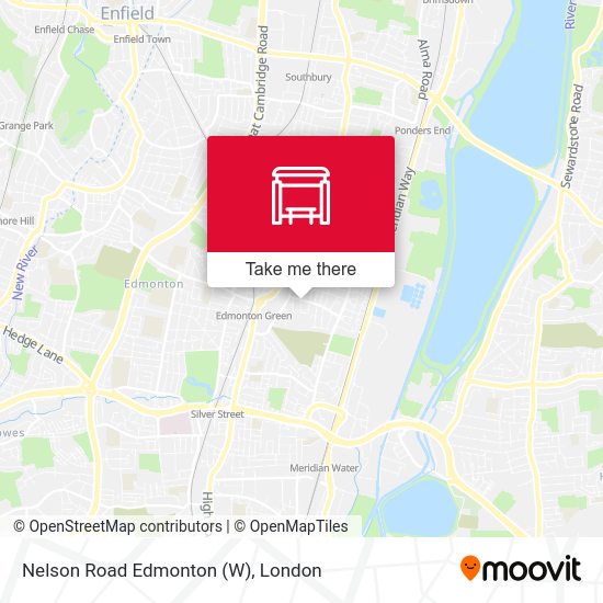 Nelson Road Edmonton (W) map