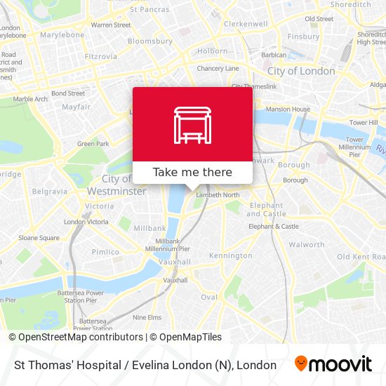 St Thomas' Hospital / Evelina London (N) map