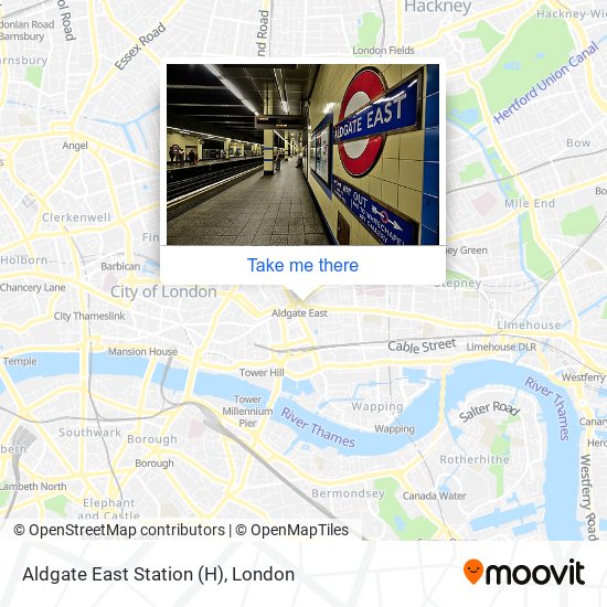 Aldgate East Station (H) map