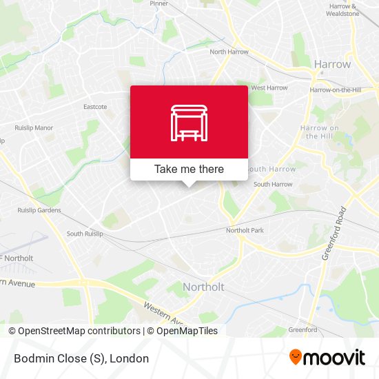 Bodmin Close (S) map