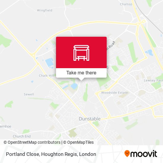 Portland Close, Houghton Regis map