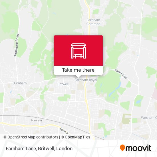 Farnham Lane, Britwell map