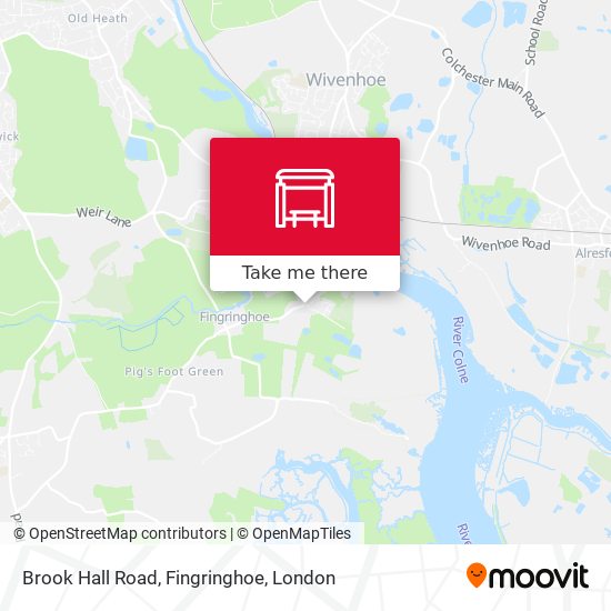 Brook Hall Road, Fingringhoe map