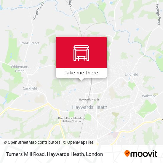 Turners Mill Road, Haywards Heath map