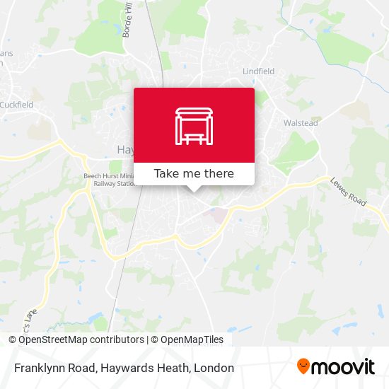Franklynn Road, Haywards Heath map