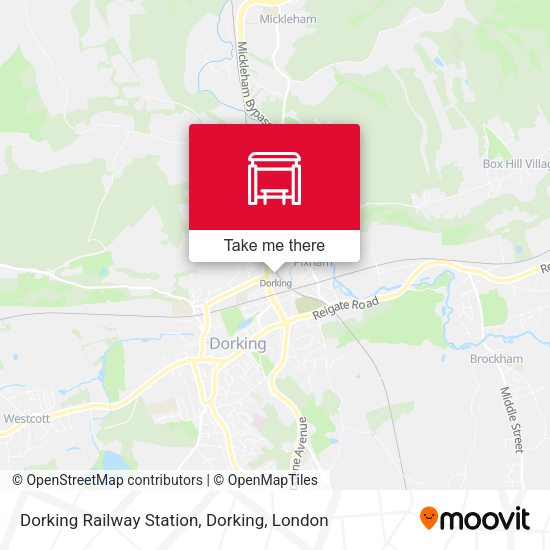 Dorking Railway Station, Dorking map