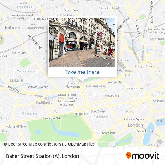 Baker Street Station (A) map