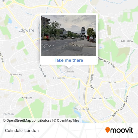 Colindale map