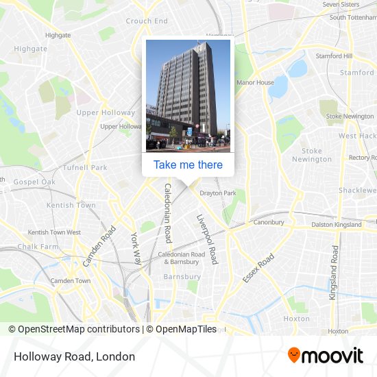 Holloway Road map