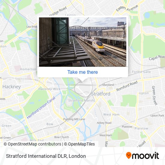 Stratford International DLR map