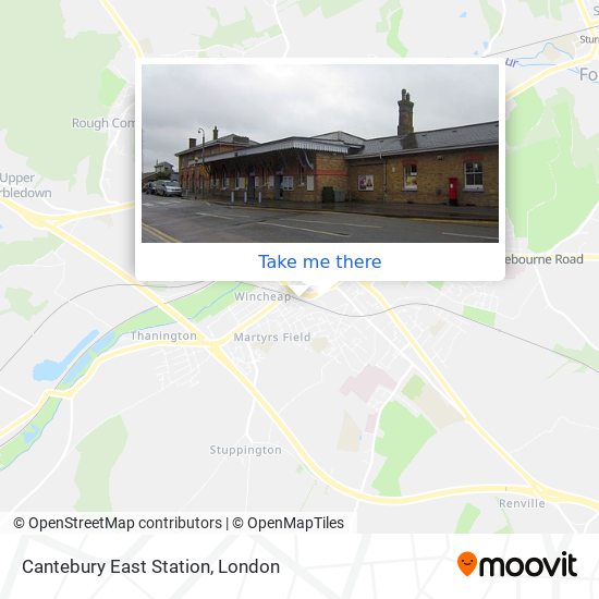 Cantebury East Station map
