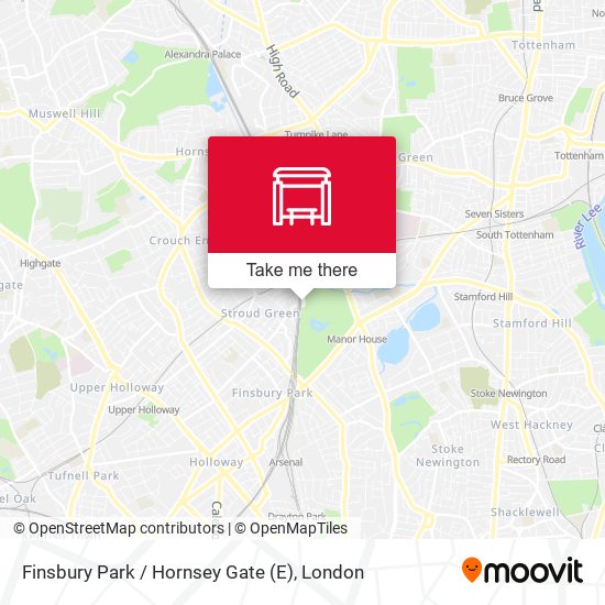 Finsbury Park  Hornsey Gate (E) map