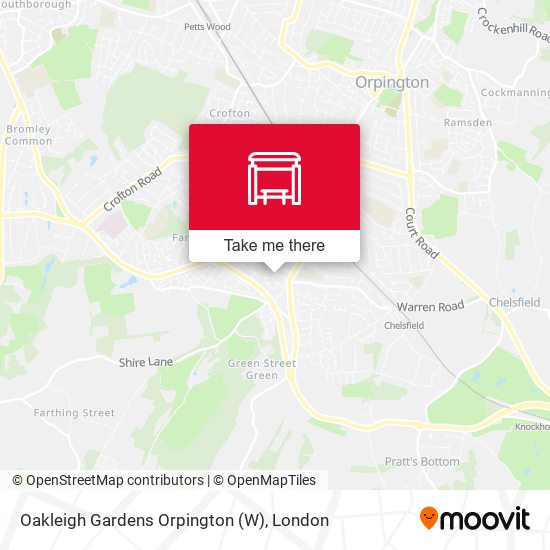 Oakleigh Gardens Orpington (W) map