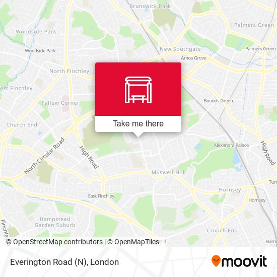 Everington Road (N) map