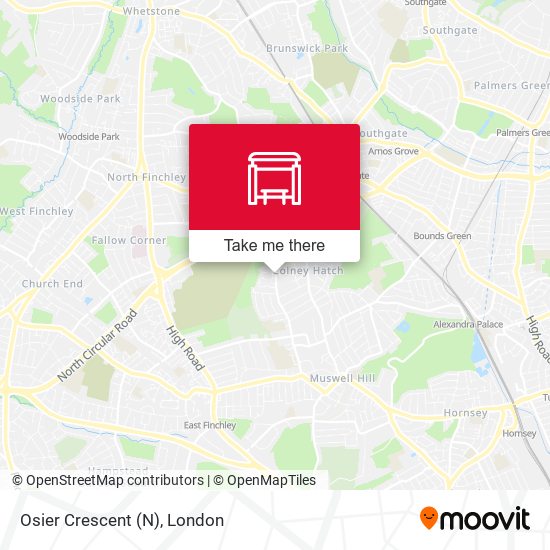 Osier Crescent (N) map