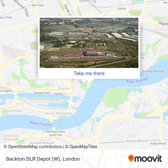 Beckton DLR Depot (W) map