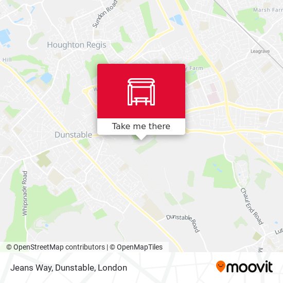 Jeans Way, Dunstable map