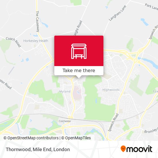 Thornwood, Mile End map