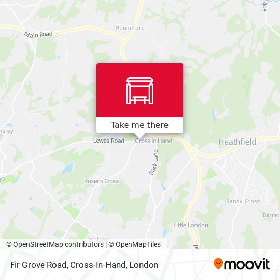 Fir Grove Road, Cross-In-Hand map