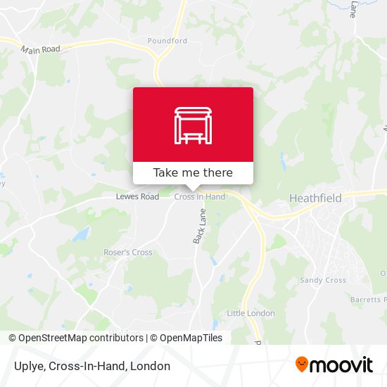 Uplye, Cross-In-Hand map
