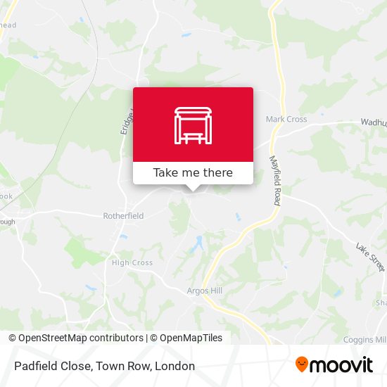 Padfield Close, Town Row map