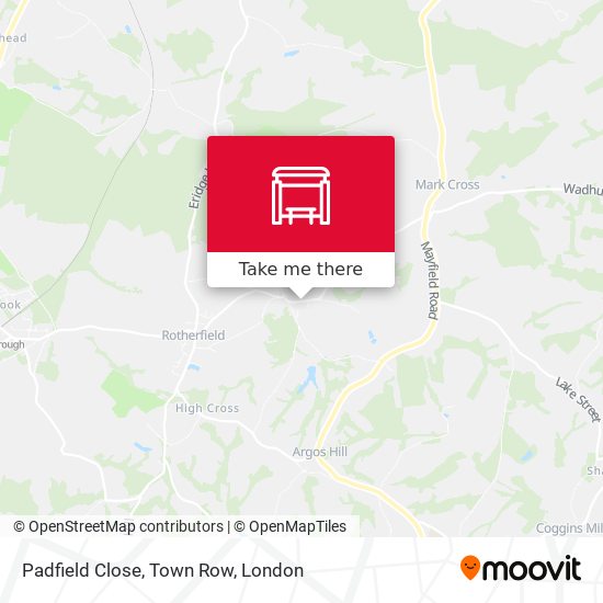 Padfield Close, Town Row map