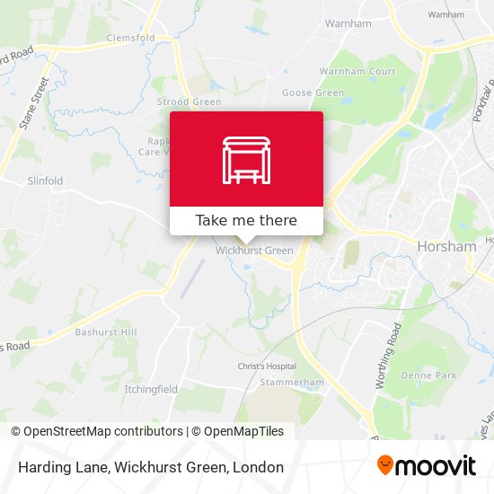 Harding Lane, Wickhurst Green map