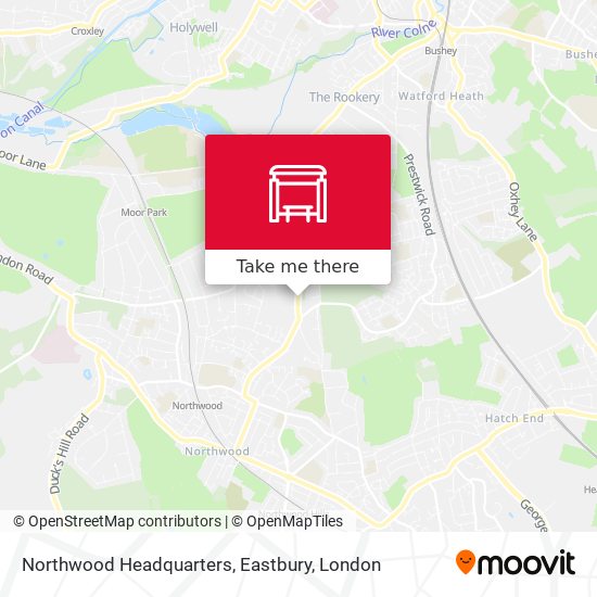 Northwood Headquarters, Eastbury map