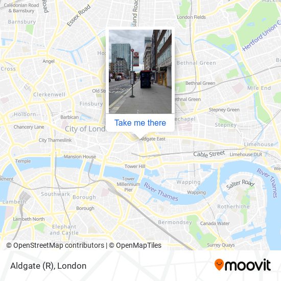 Aldgate (R) map