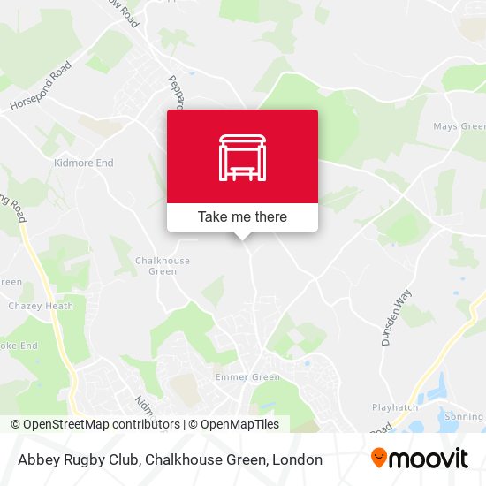 Abbey Rugby Club, Chalkhouse Green map