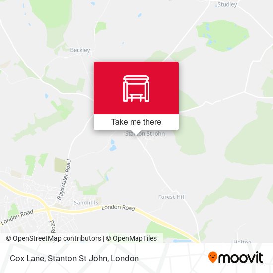 Cox Lane, Stanton St John map