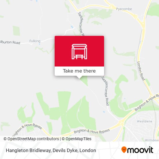 Hangleton Bridleway, Devils Dyke map