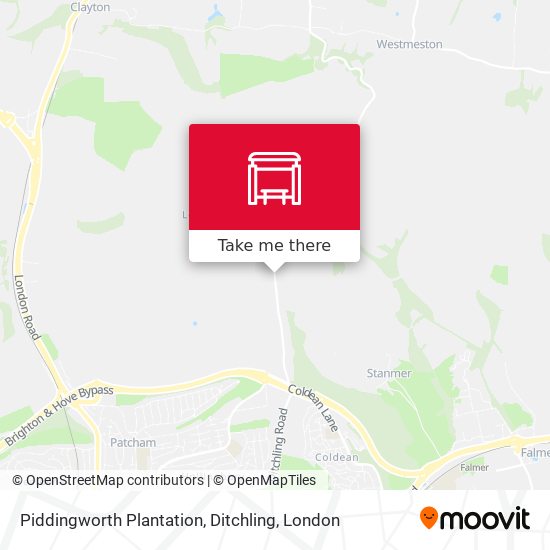 Piddingworth Plantation, Ditchling map