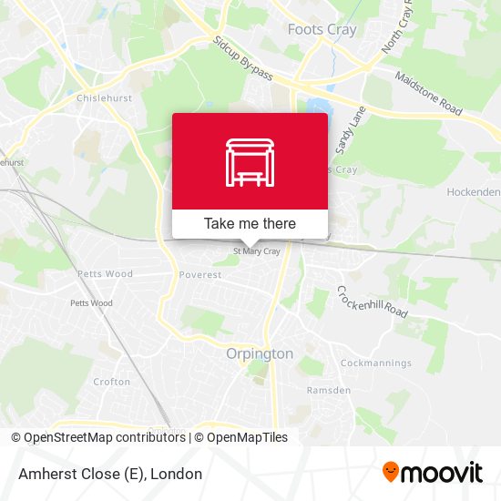 Amherst Close (E) map