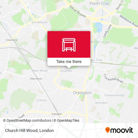 Church Hill Wood map