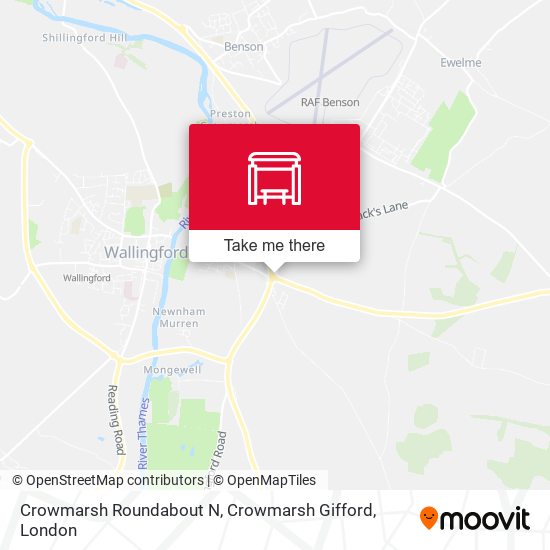 Crowmarsh Roundabout N, Crowmarsh Gifford map