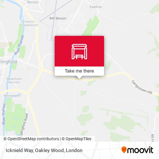 Icknield Way, Oakley Wood map