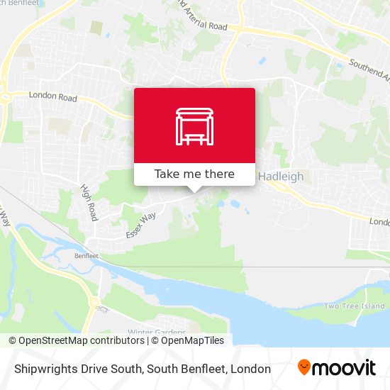 Shipwrights Drive South, South Benfleet map