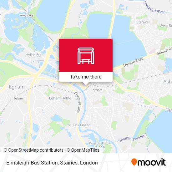 Elmsleigh Bus Station, Staines map