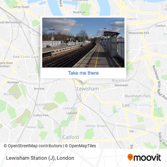 Lewisham Station (J) map