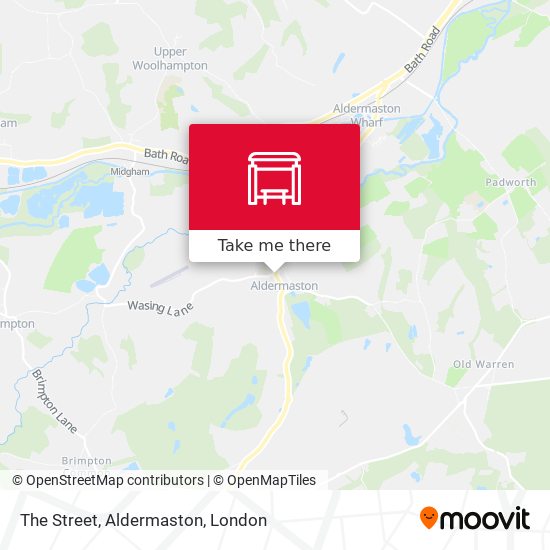 The Street, Aldermaston map