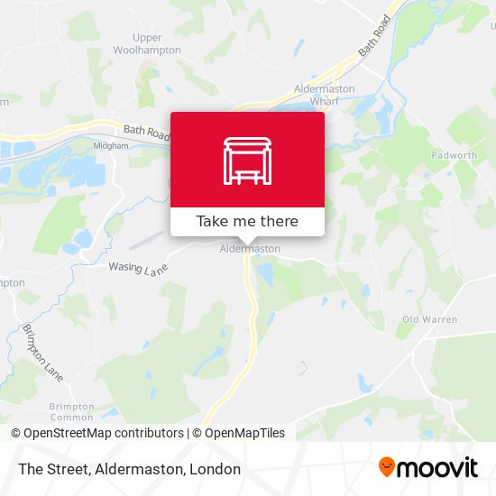 The Street, Aldermaston map