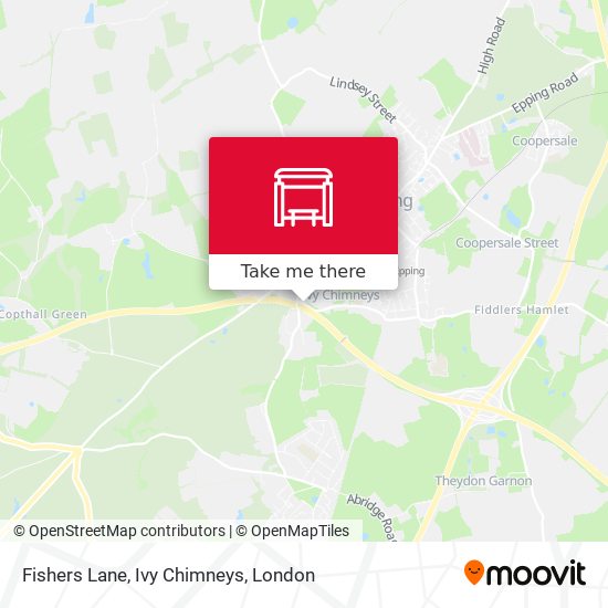 Fishers Lane, Ivy Chimneys map